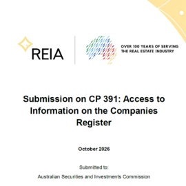REIA Submission on Access to Information on the Companies Register